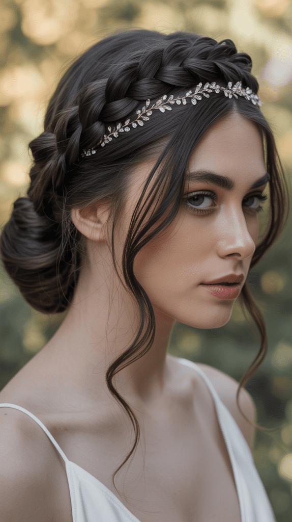 Braided Crown with Low Bun