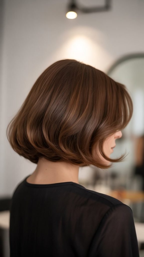 Rounded Medium Bob Back View