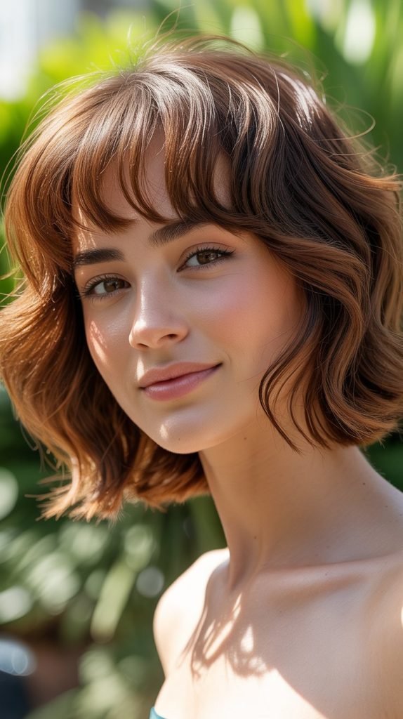 Bouncy Bob with Curved Bangs