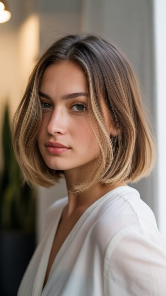  Chin-Length Bob with Balayage
