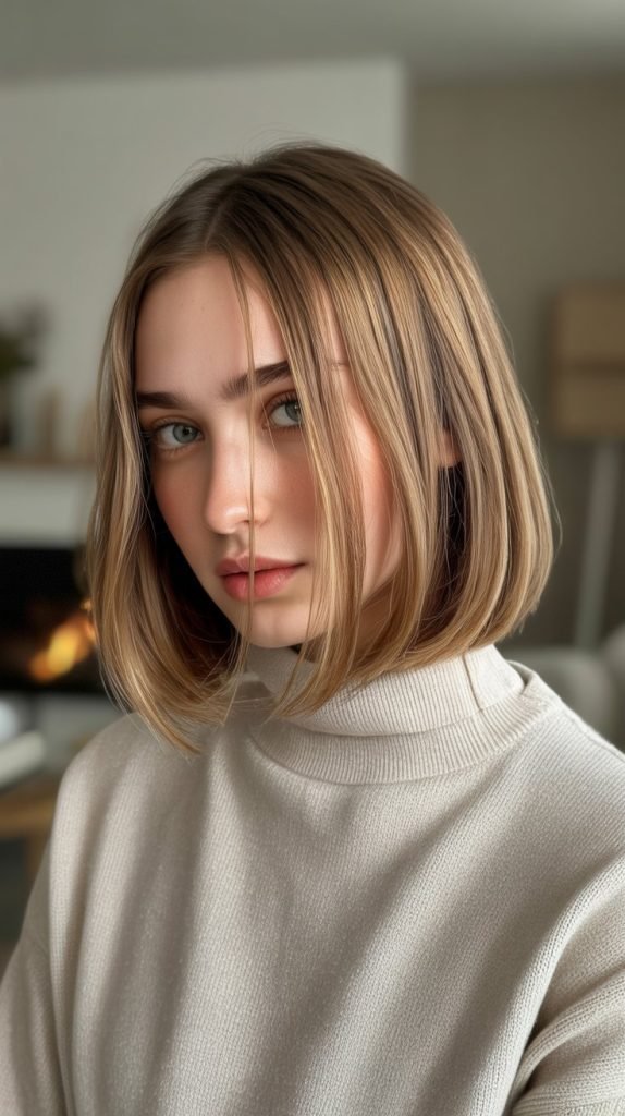  Chin-Length Bob with Babylights