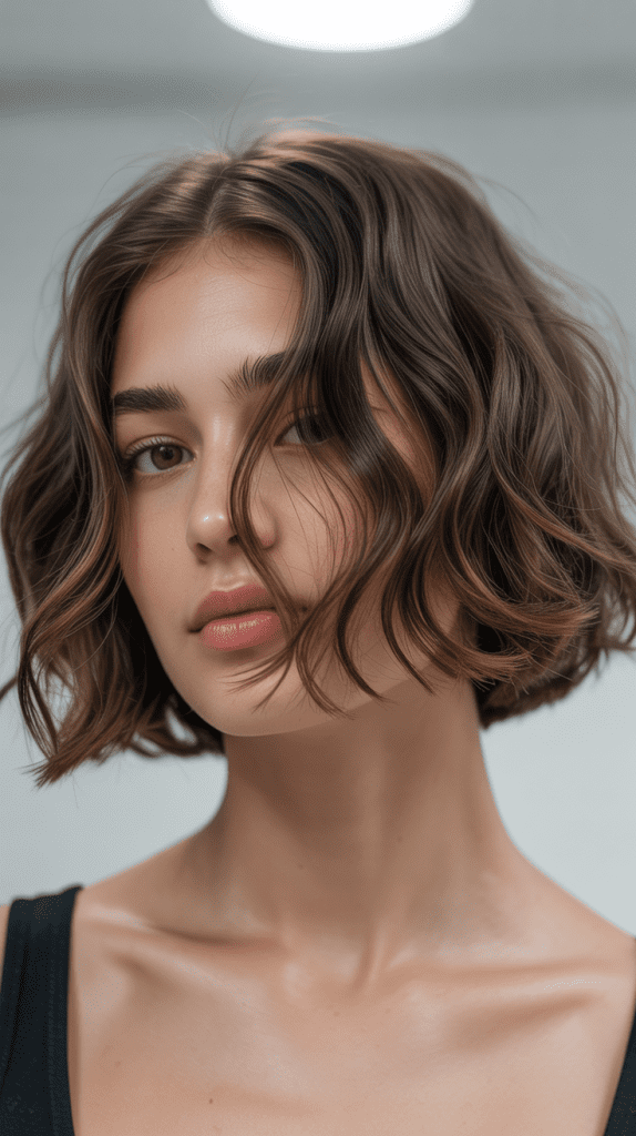 Wavy Bob with Razored Edges