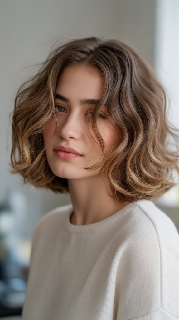 Wavy Layered French Bob