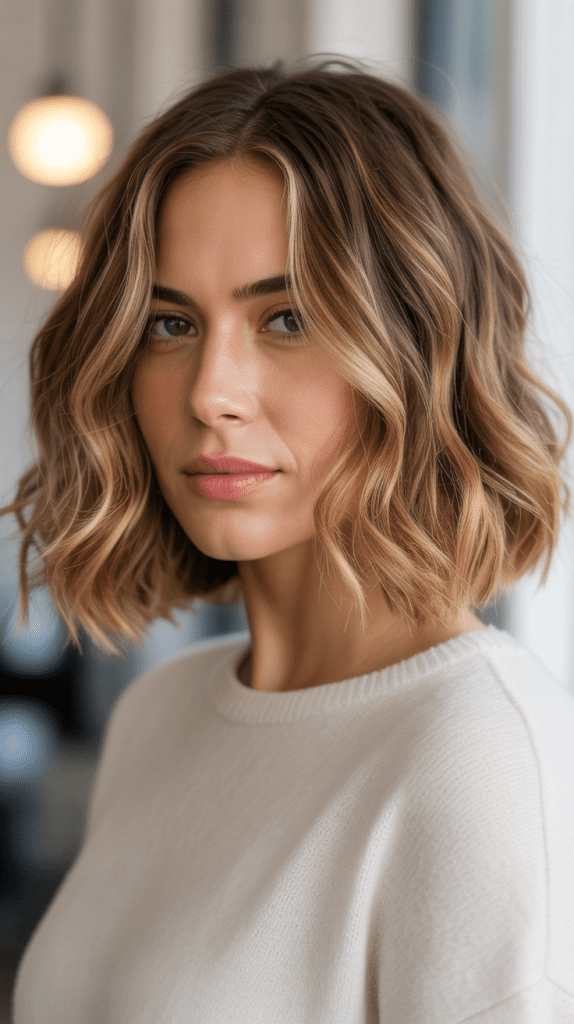  Wavy Bob with Balayage Dimension