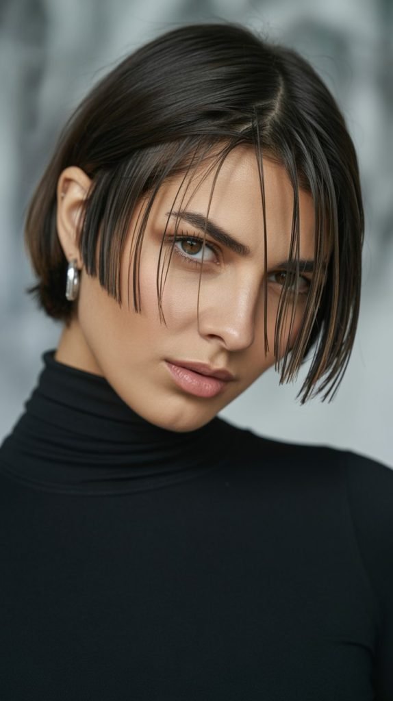 Piece-y Jawline Bob with Razor Cuts