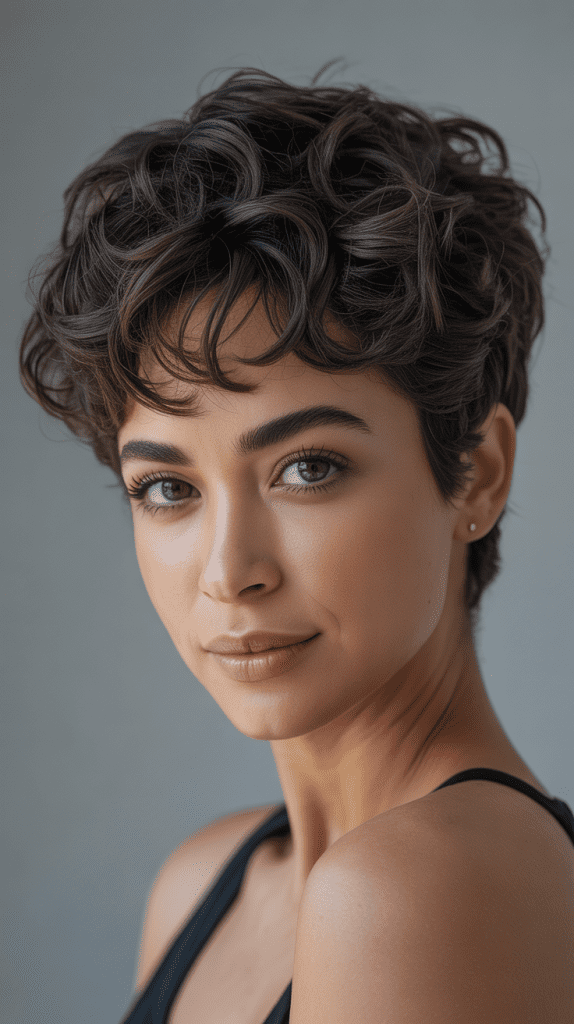 Curly Pixie with Natural Texture