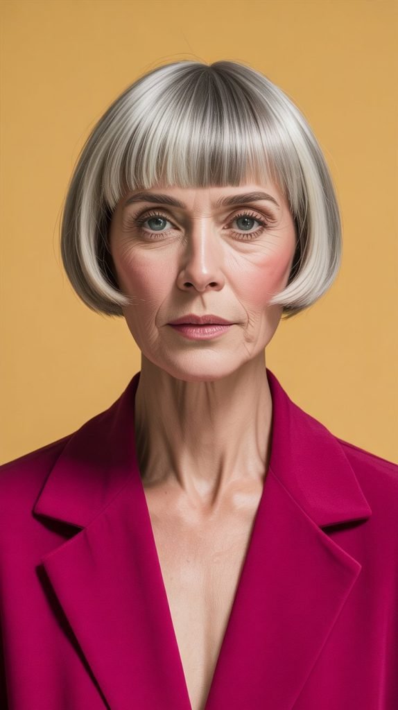 Short Crop with Blunt Bangs