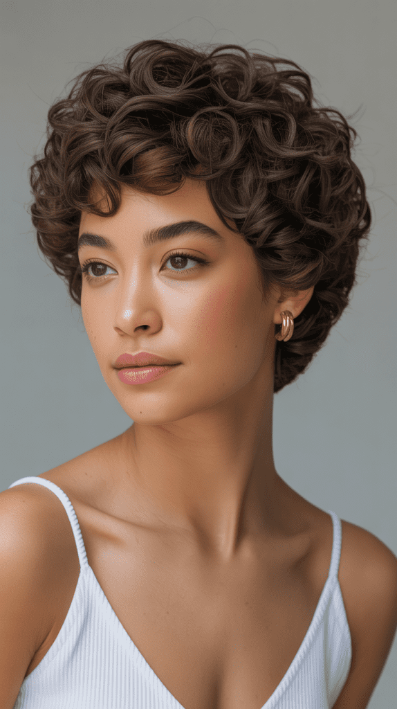 Curly Pixie Crop