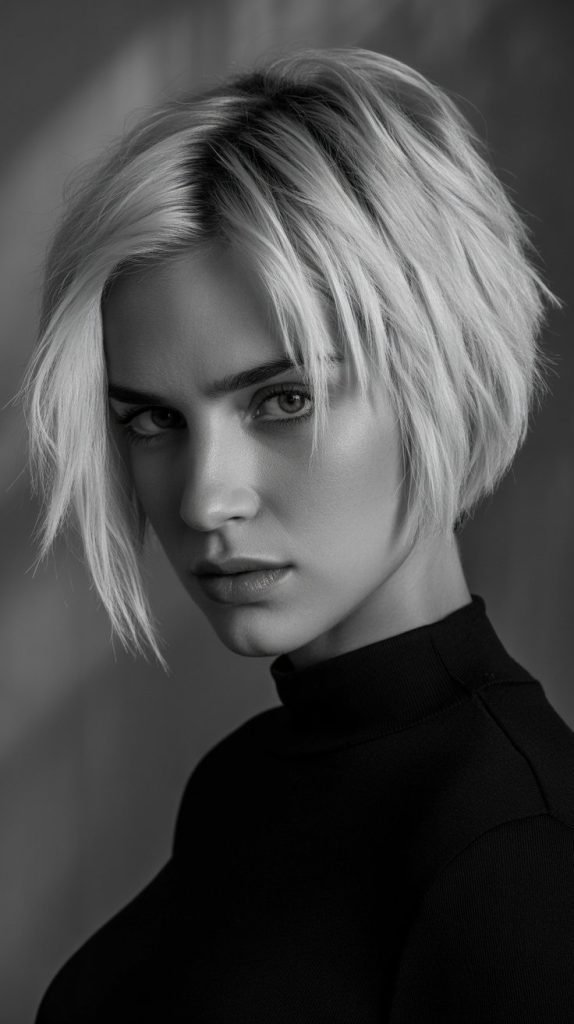 Razored French Bob with Edgy Texture