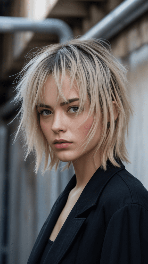 Shattered Shag Bob with Scattered Bangs