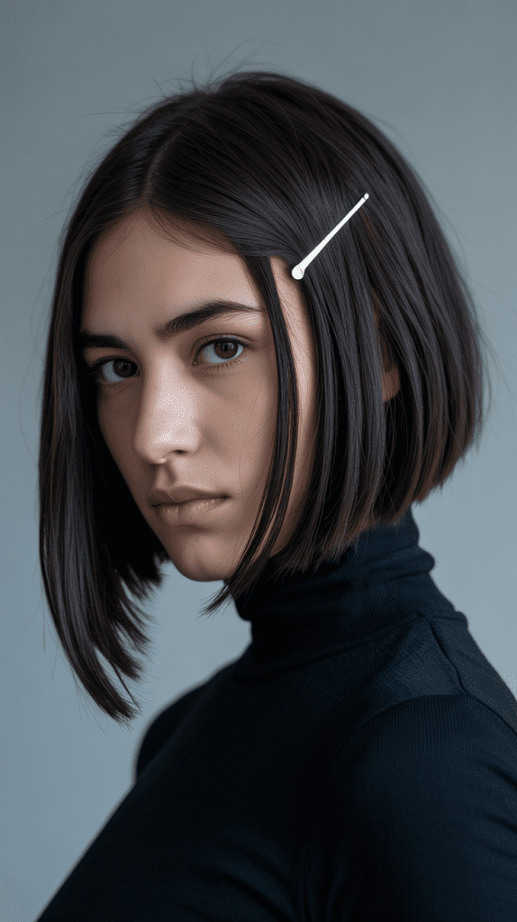 Asymmetrical Layered French Bob