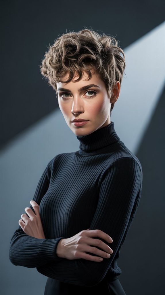 Textured Pixie Curly Layers