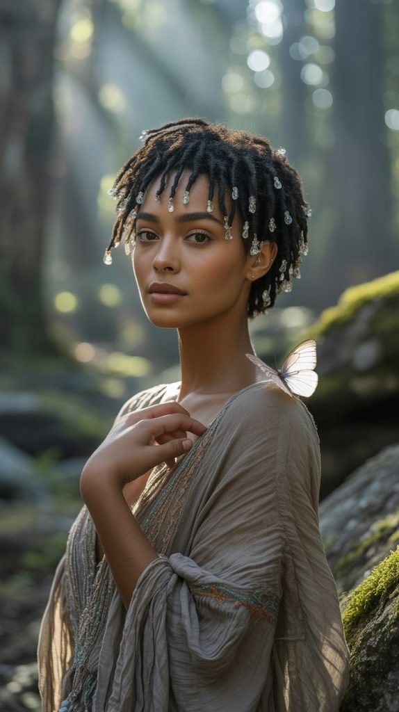 Fairy Locs with Crystal Accents