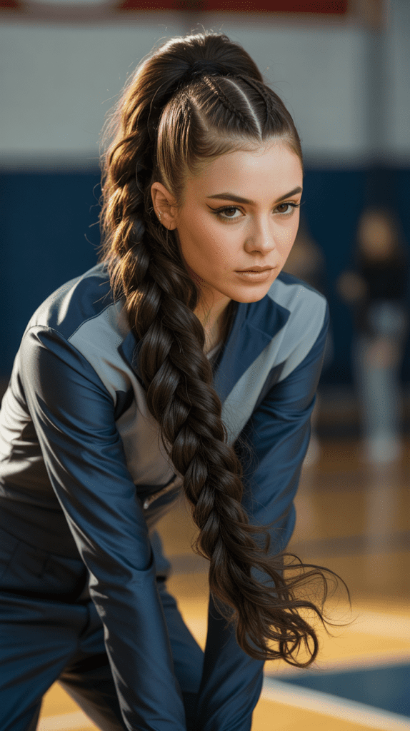 High Braided Ponytail