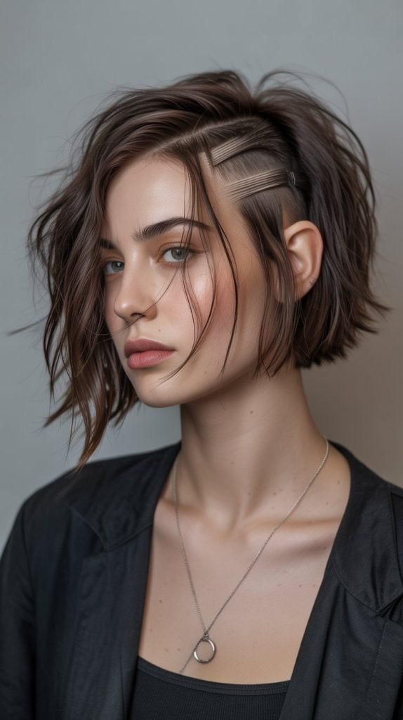 9. Choppy Bob with Multiple Undercuts