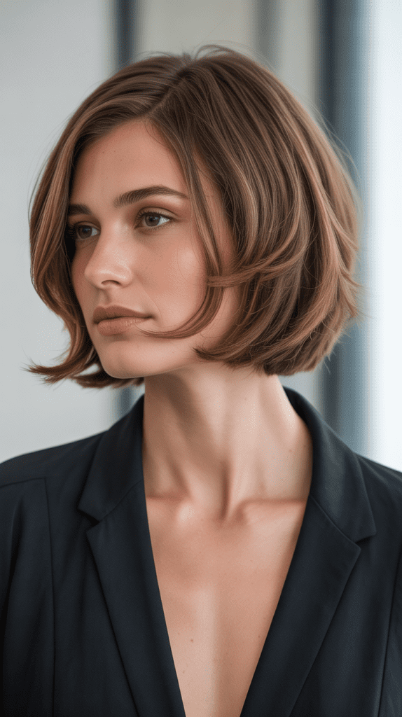 Classic Chin-Length Layered French Bob