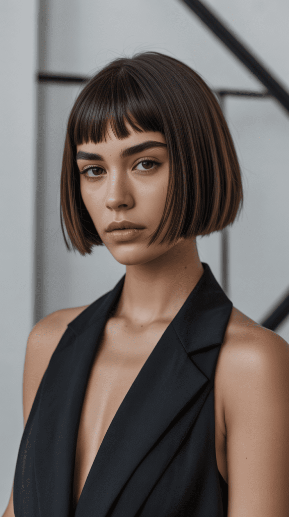 Blunt Cut Bob with Micro Bangs