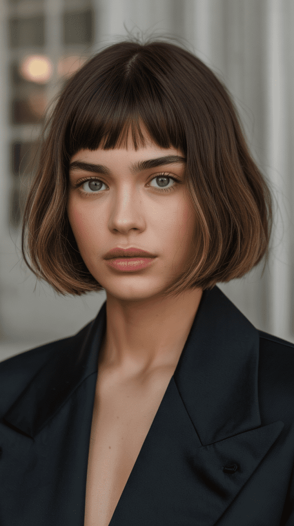 Blunt French Bob with Micro Bangs