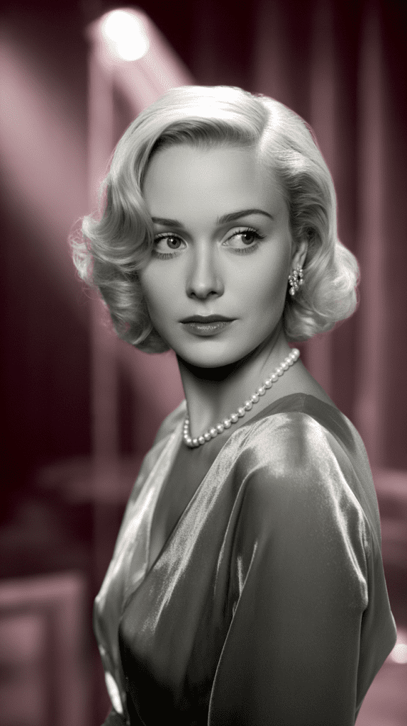 Classic Hollywood Blonde French Bob