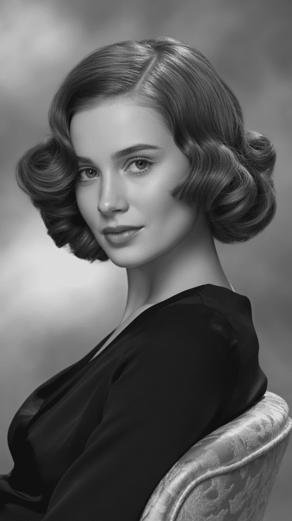 Shaggy French Bob with Roller Set Curls