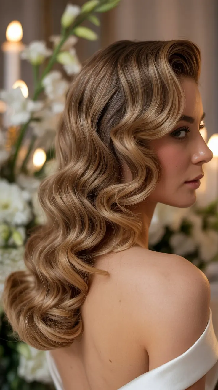 Side-Swept Hollywood Waves