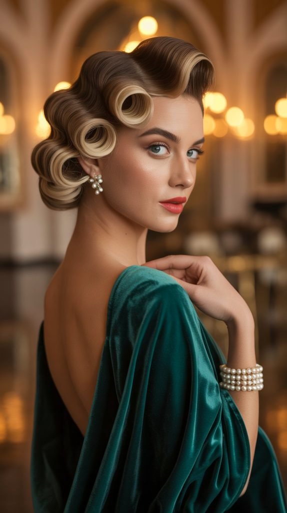  Vintage Pin Curl Updo