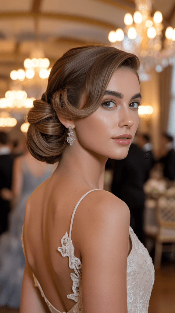 Side-Swept Low Chignon