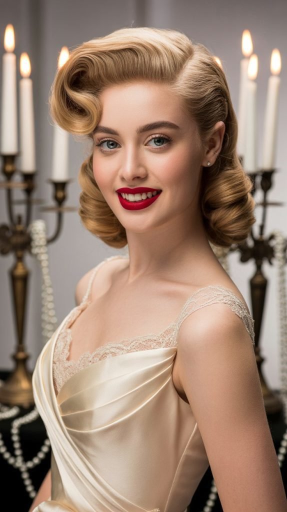 Vintage Victory Roll Ponytail