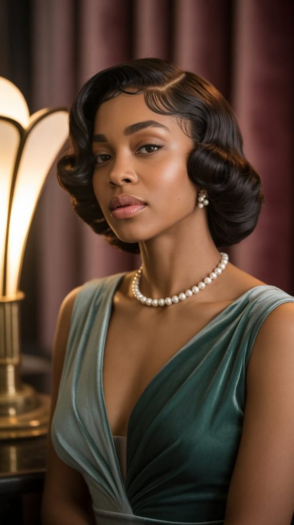 11. Vintage-Inspired Pin Curl Bob