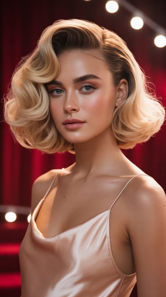 Soft Blonde Ringlets Bob