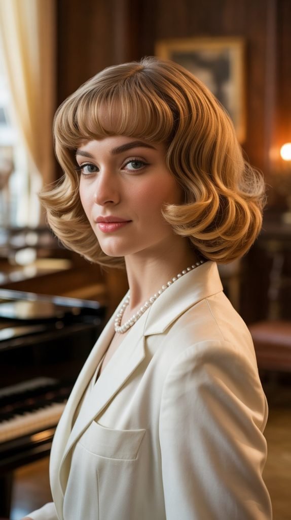 Graduated Bob with Feathered Bangs