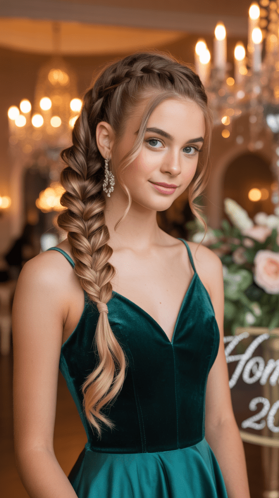 Half-Up Fishtail Braid