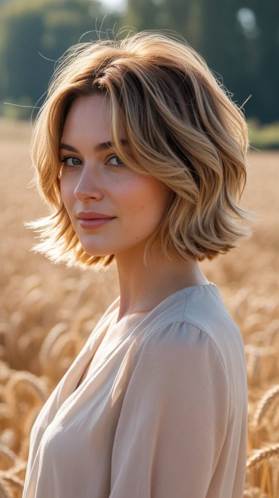 Layered Bob with Highlights