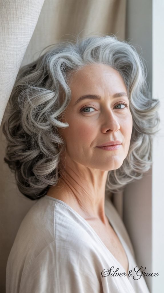  Natural Gray Curly Embrace