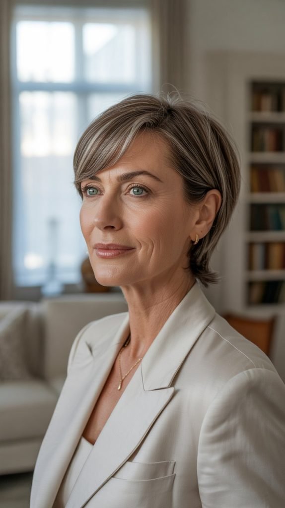 Long Pixie with Side-Swept Bangs