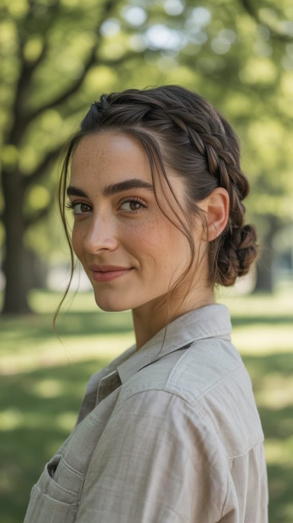  French Braid into Low Bun