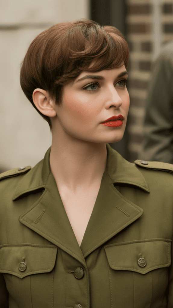 1940s Military-Inspired Utilitarian Pixie