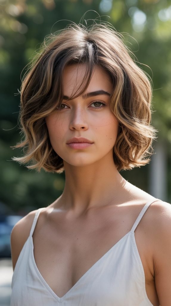 2. Choppy Layered French Bob