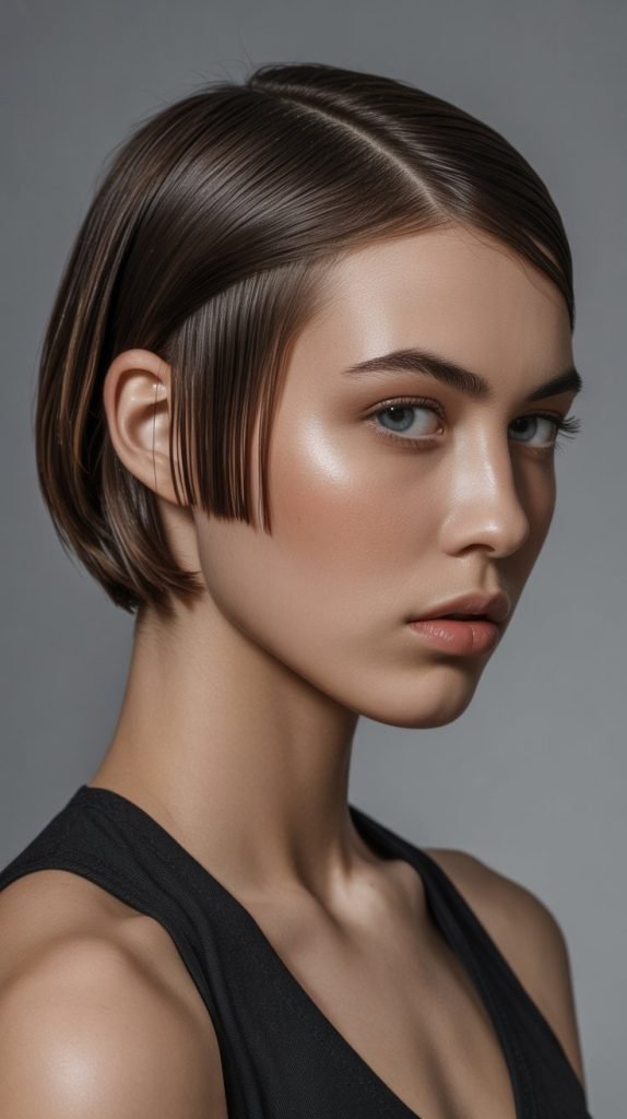 6. Blunt Bob with Razor Undercut