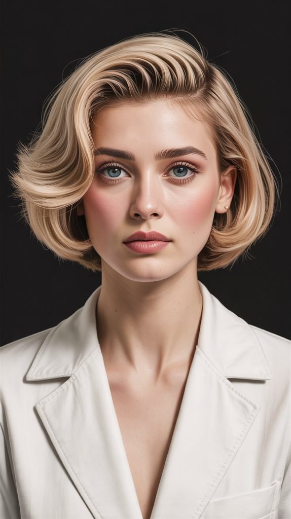  27. The Layered Blonde Bob with Modern '90s Revival Twist