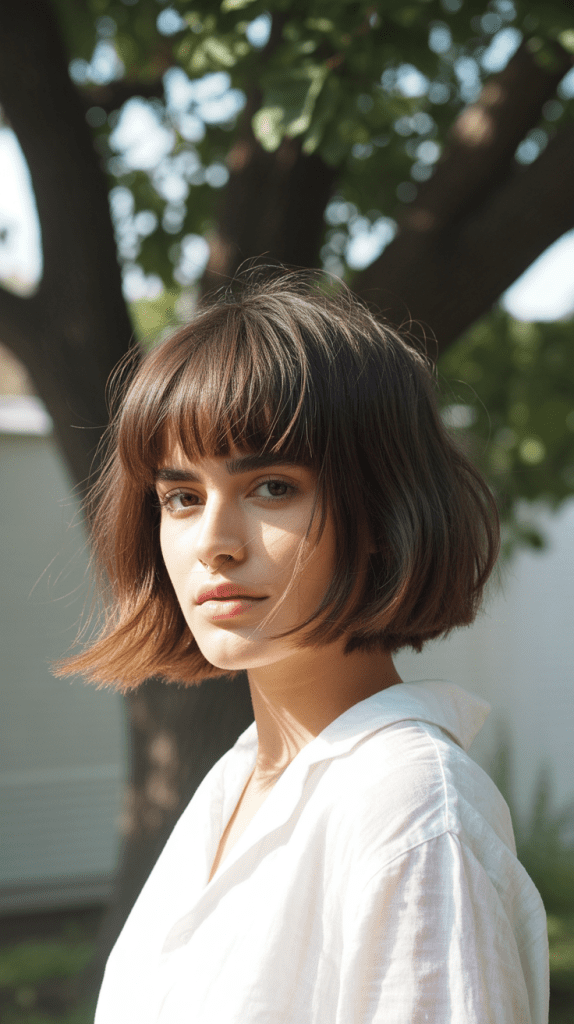 Messy Shag Bob with Piecey Fringe