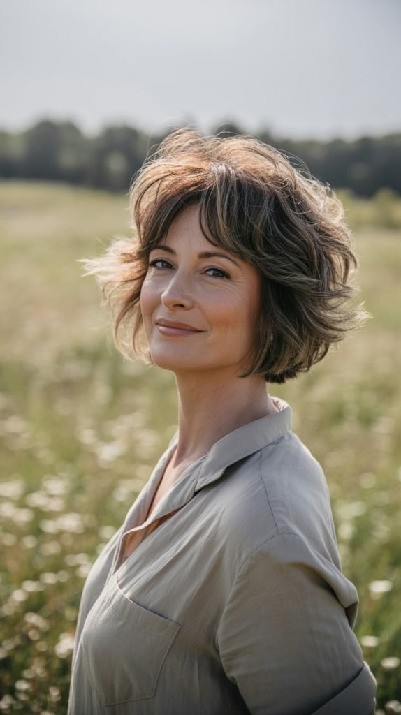  Feathered Bob with Tousled Texture