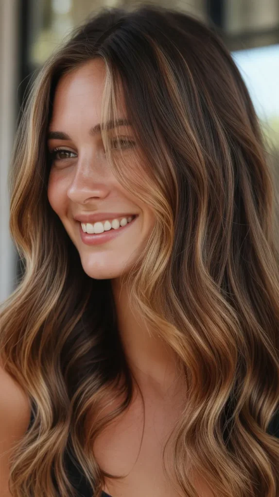 Caramel Money Piece with Espresso Balayage