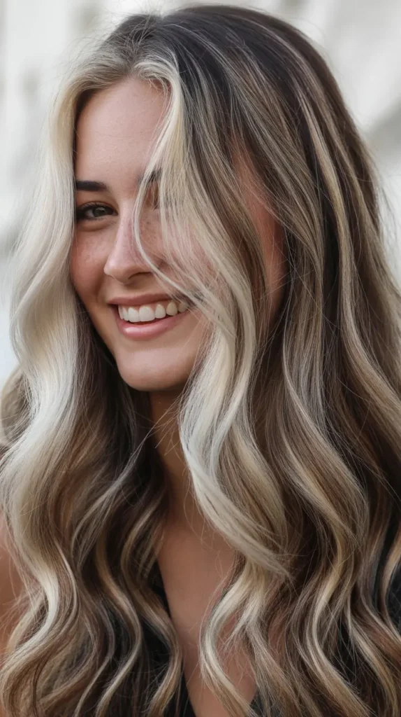 Platinum Money Piece with Smoky Balayage