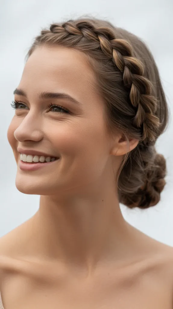15. Dutch Braid into Bun