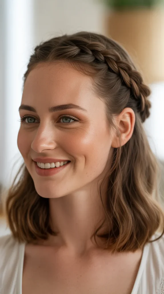 Half-Up Braided Bun
