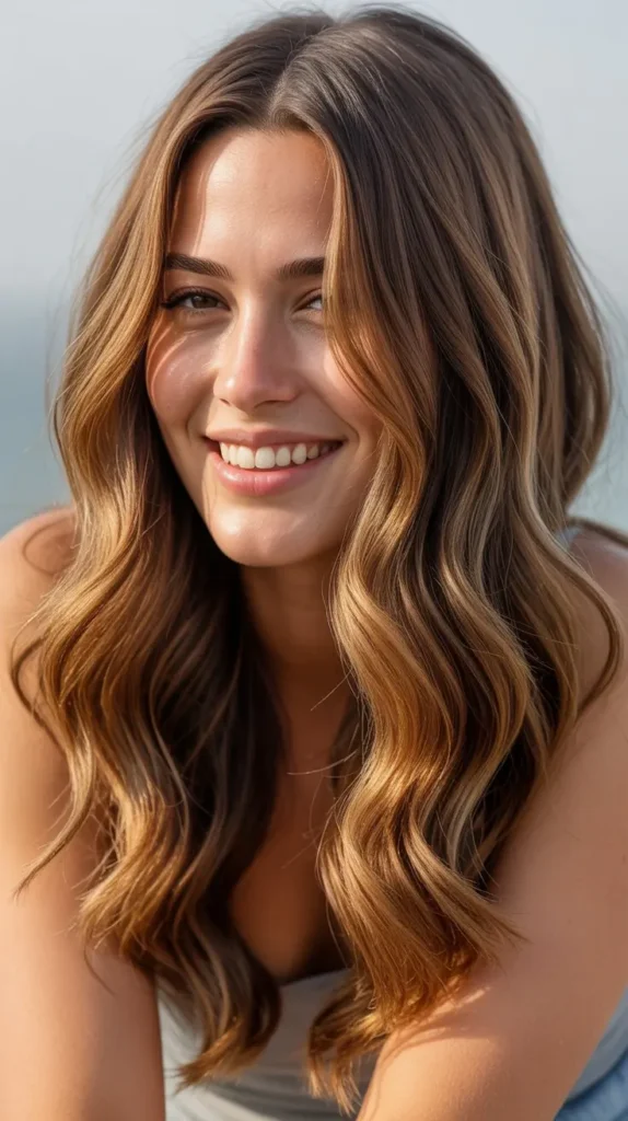 Honey-Kissed Money Piece with Mocha Balayage