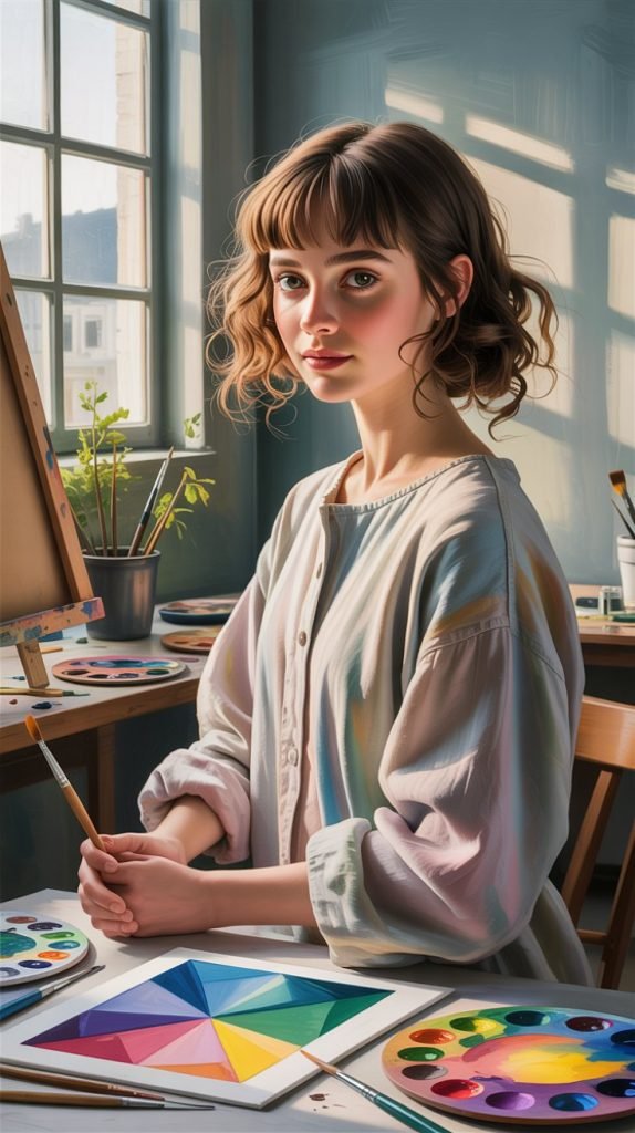 Curved Bangs with Ringlet Curls