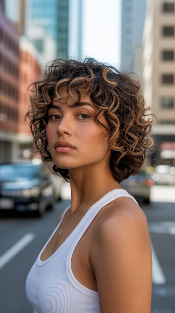 Short Jellyfish Cut with Bouncy Curls