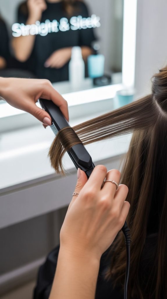 9. Perfect Your Flat Iron Technique